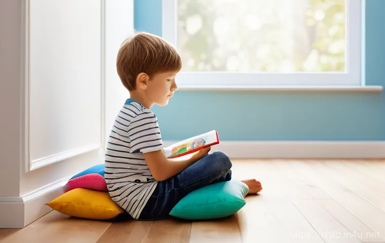 아동상담사 자격증 취득 절차 - **Image Prompt 1: Reflective Child in a Gentle Setting**
A thoughtful child, approximately 8-10 ...