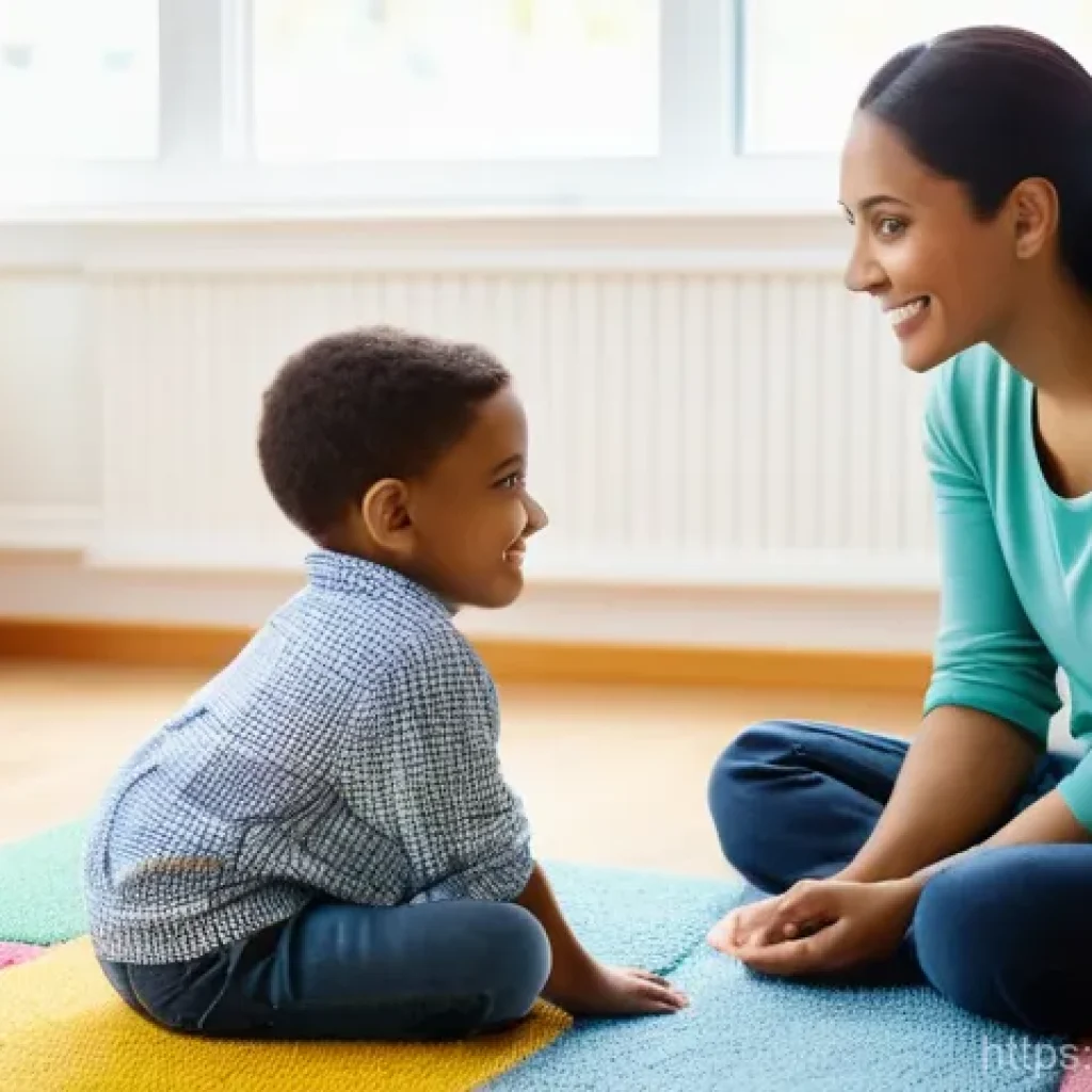 아동상담사 필수 스킬 - **Image Prompt 1: Empathetic Play Therapy Session**
A warmly lit, inviting child counseling room...