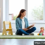 Home 18 아동상담사 자격 취득 후 실무 능력 향상 - A warm and inviting child counseling room with soft pastel colors, a female child counselor sitting ...
